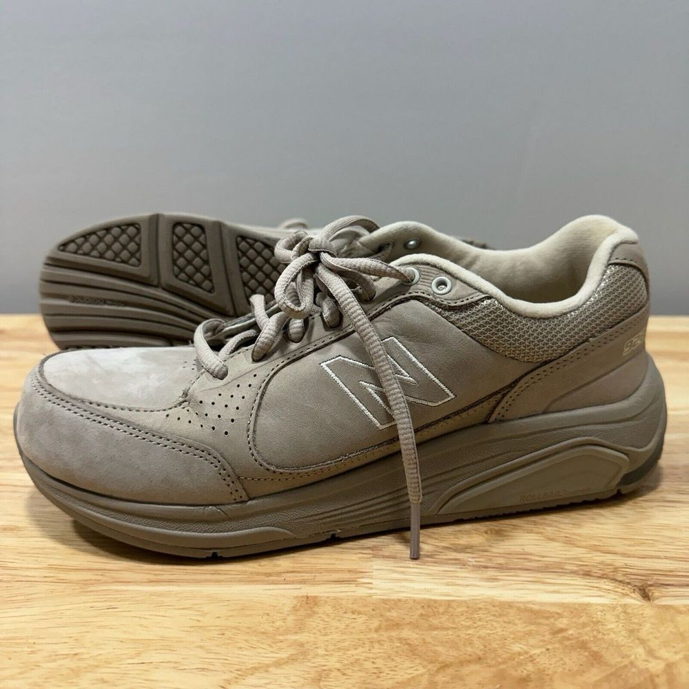 NEW BALANCE Womens 7 Tan Walking Shoes Health‎ Motion Control Rollbar Diabetics